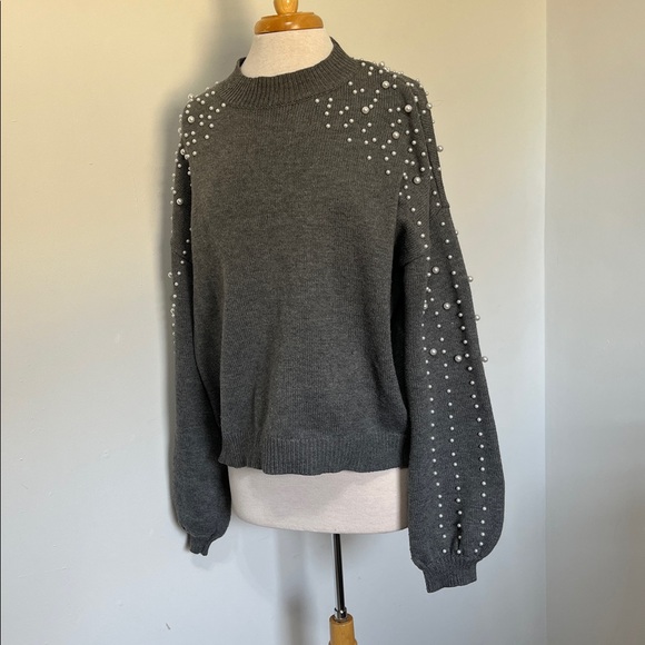 Blooming Jelly Cozy Pearl Beaded Sweater Sz XL - Picture 2 of 7